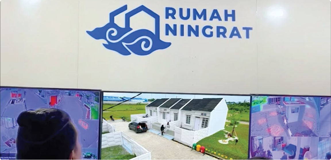 Kolase gambar CCTV dan rumah