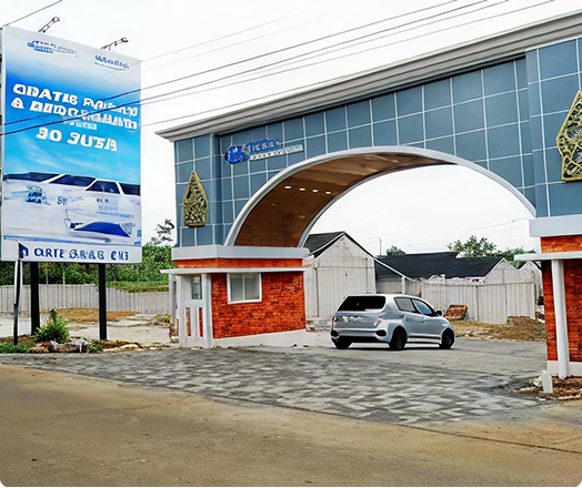 Gerbang utama perumahan yang megah